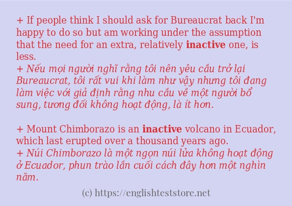 inactive áp dụng trong câu và ví dụ inactive áp dụng trong câu và ví dụ