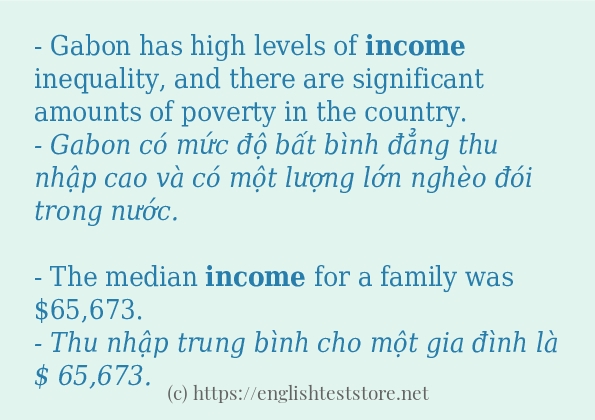 income sử dụng như thế nào?