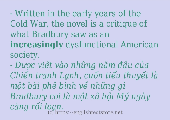 increasingly cách sử dụng trong câu và ví dụ