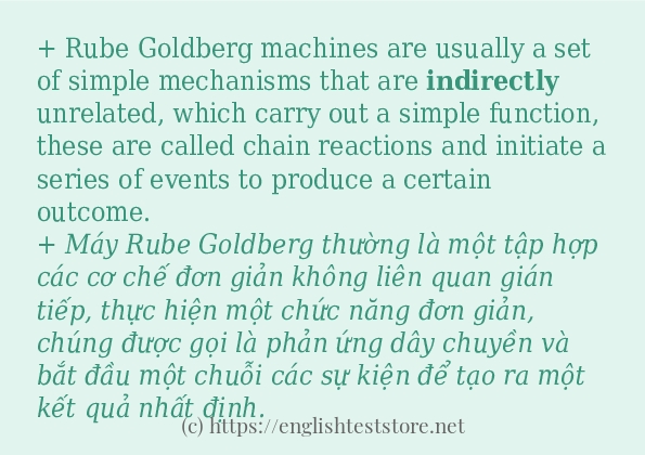indirectly cách sử dụng và câu ví dụ