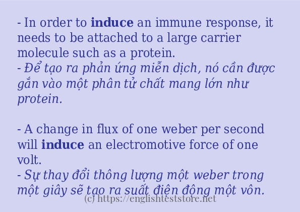 induce cách dùng trong câu và ví dụ