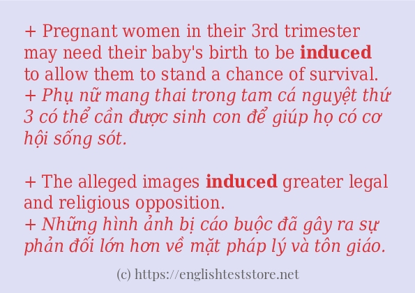 induced có bao nhiêu cách dùng?