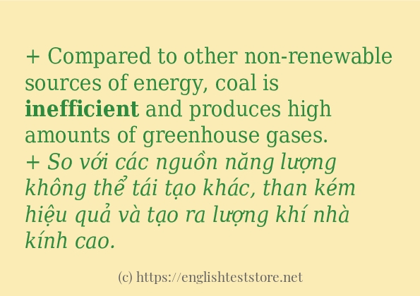 inefficient dùng như thế nào?