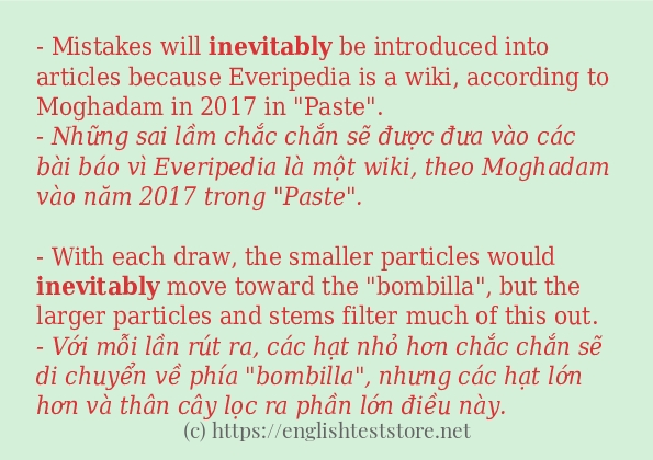 inevitably sử dụng thực tế trong câu