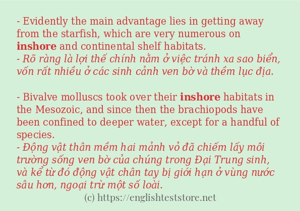 inshore áp dụng trong câu và ví dụ