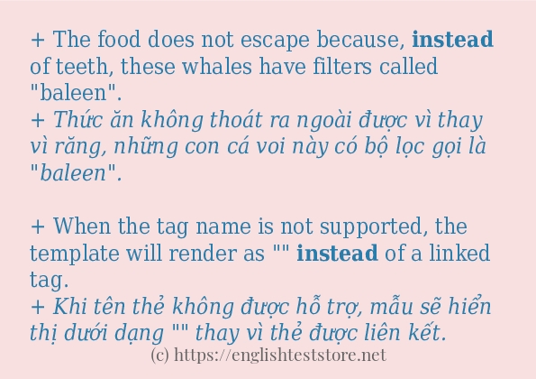 instead sử dụng như thế nào?