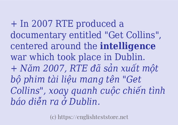 intelligence cách sử dụng và câu ví dụ intelligence cách sử dụng và câu ví dụ
