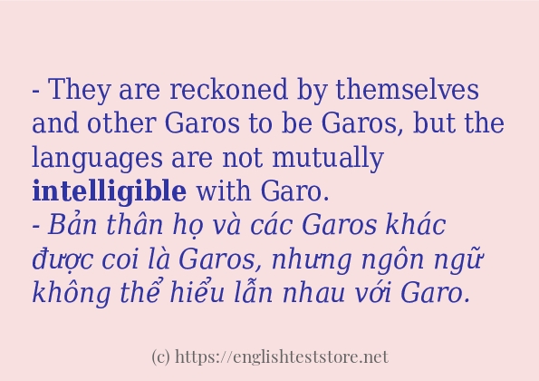 intelligible có bao nhiêu cách sử dụng?
