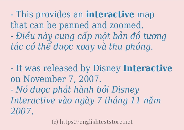 interactive cách dùng trong câu và ví dụ