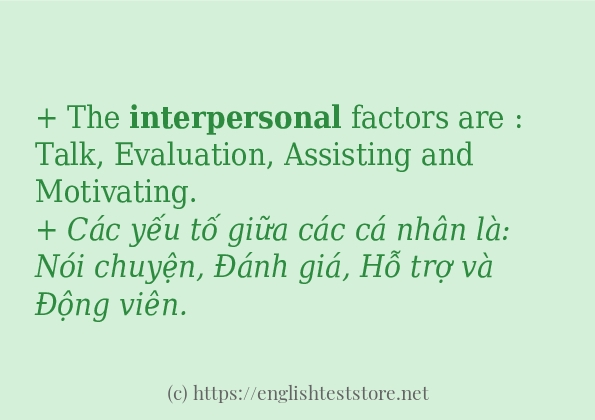 interpersonal có bao nhiêu cách dùng?