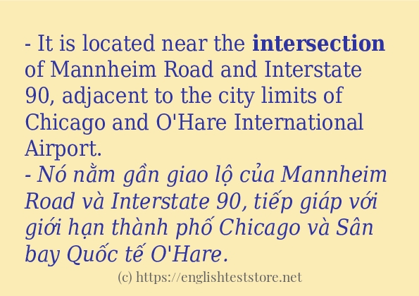 intersection ví dụ cách dùng trong câu