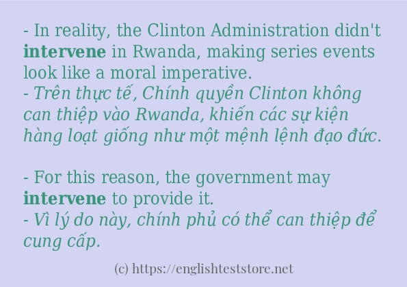 intervene cách sử dụng và câu ví dụ