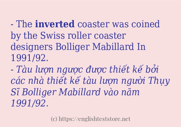 inverted ví dụ và cách sử dụng trong câu