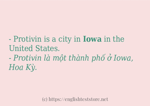 iowa câu ví dụ và cách sử dụng