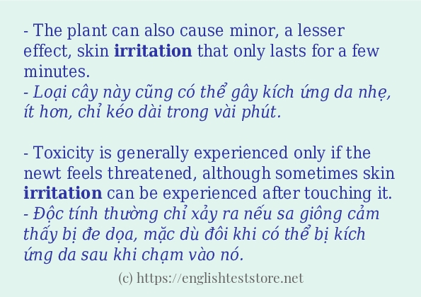 irritation các cách dùng và câu ví dụ