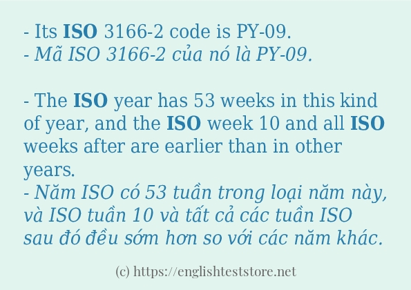 iso cách sử dụng và câu ví dụ iso cách sử dụng và câu ví dụ