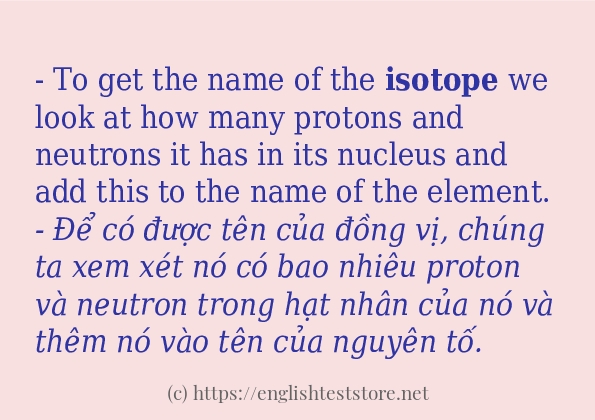 isotope các cách dùng và câu ví dụ isotope các cách dùng và câu ví dụ