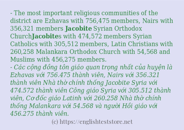 jacobite cách dùng và ví dụ trong câu