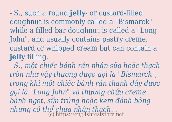 jelly áp dụng trong câu và ví dụ