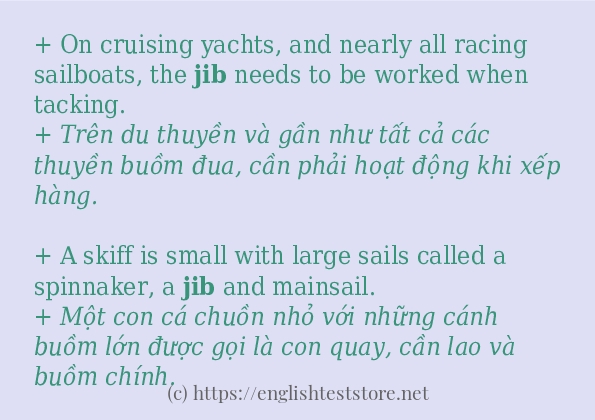 jib câu ví dụ và cách dùng
