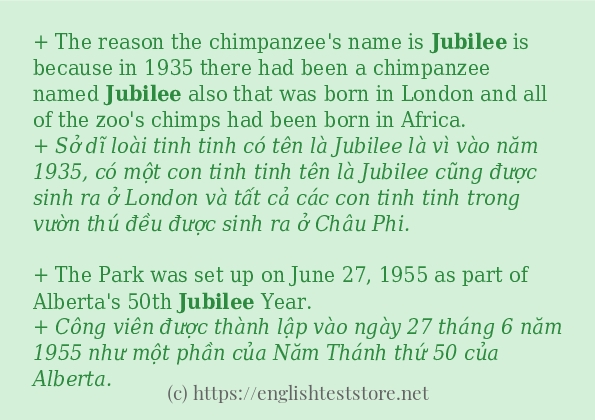 jubilee cách sử dụng và câu ví dụ jubilee cách sử dụng và câu ví dụ