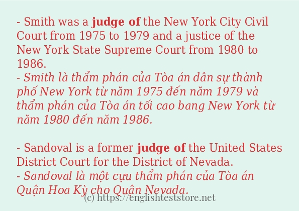 judge of cách dùng và câu ví dụ