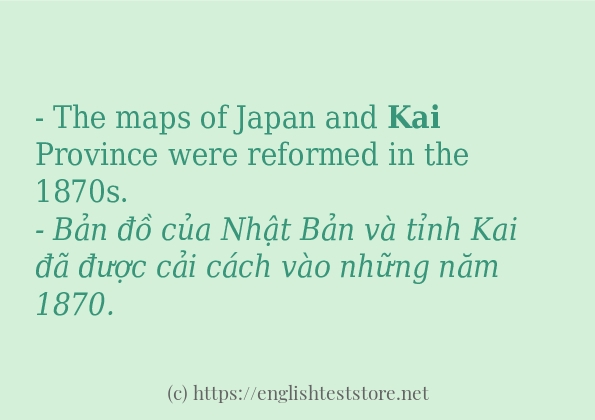 kai sử dụng thực tế trong câu