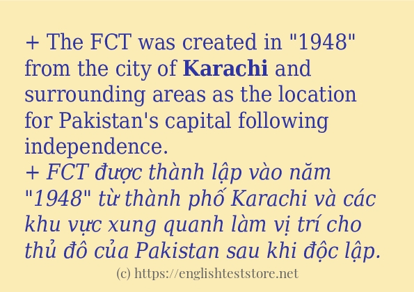 karachi cách dùng và câu ví dụ