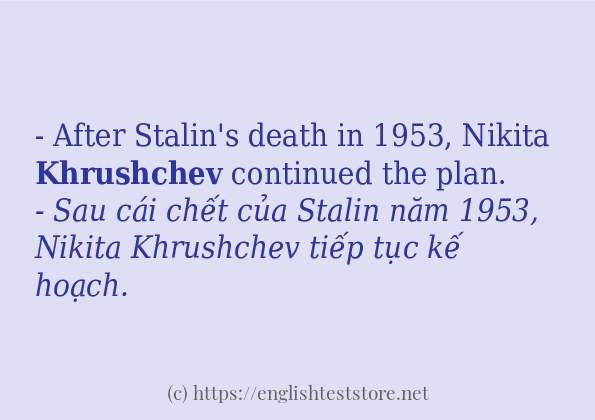 khrushchev sử dụng như thế nào?