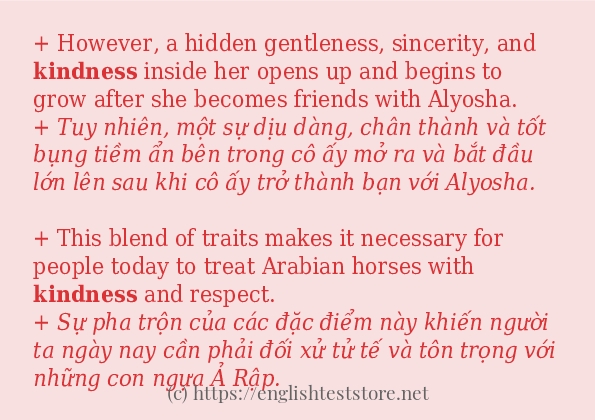 kindness sử dụng như thế nào?