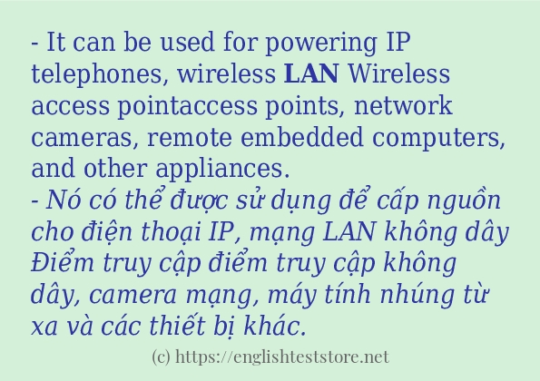 lan cách sử dụng trong câu và ví dụ