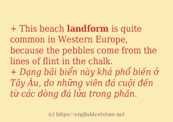 landform cách dùng trong câu và ví dụ