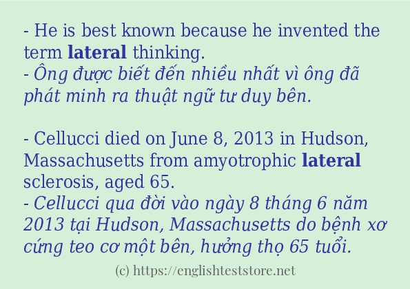 lateral cách dùng và câu ví dụ