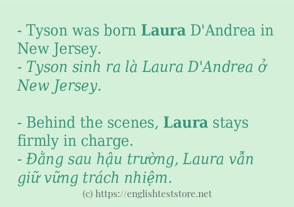 laura ví dụ cách dùng trong câu laura ví dụ cách dùng trong câu