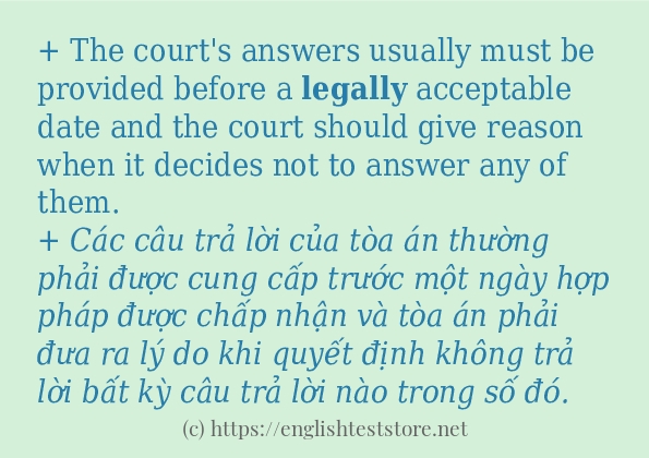 legally ví dụ cách dùng trong câu