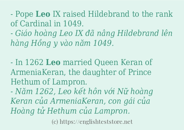 leo sử dụng như thế nào và câu ví dụ