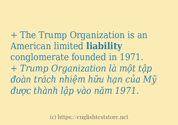 liability dùng như thế nào?