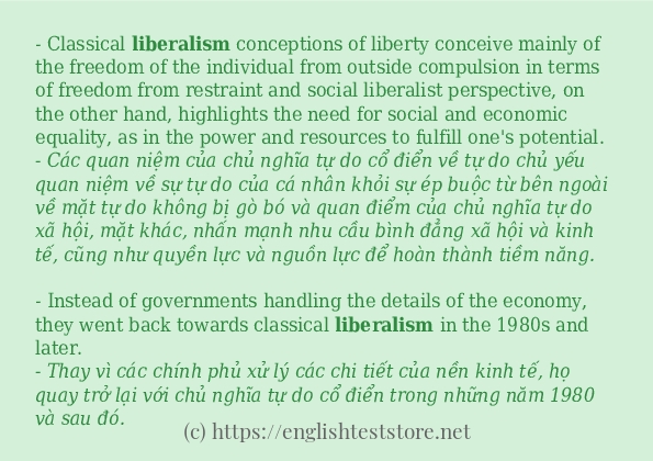 liberalism cách dùng trong câu và ví dụ