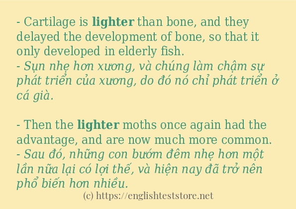 lighter cách sử dụng trong câu và ví dụ