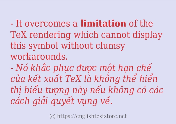 limitation câu ví dụ và cách dùng