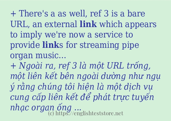 link cách dùng và câu ví dụ