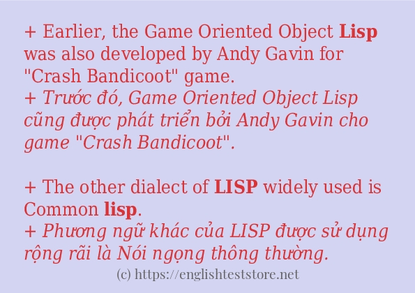 lisp dùng như thế nào?