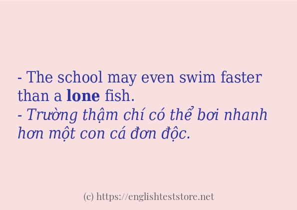 lone cách sử dụng trong câu và ví dụ