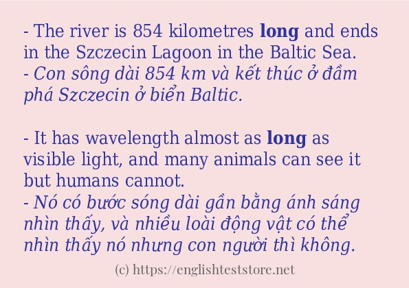long cách sử dụng trong câu và ví dụ
