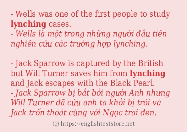 lynching có bao nhiêu cách sử dụng? lynching có bao nhiêu cách sử dụng?