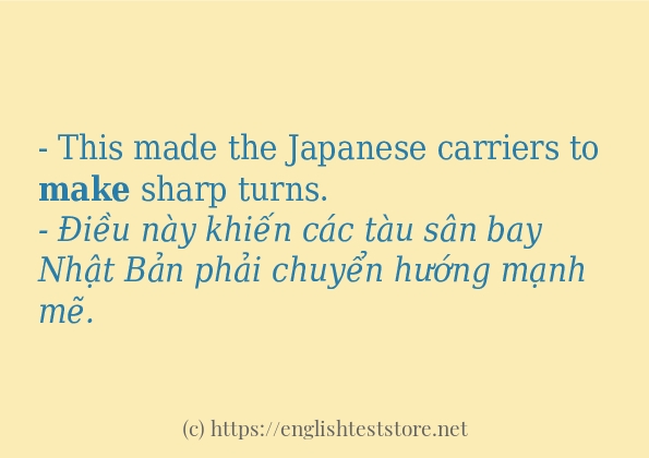 make cách dùng và câu ví dụ
