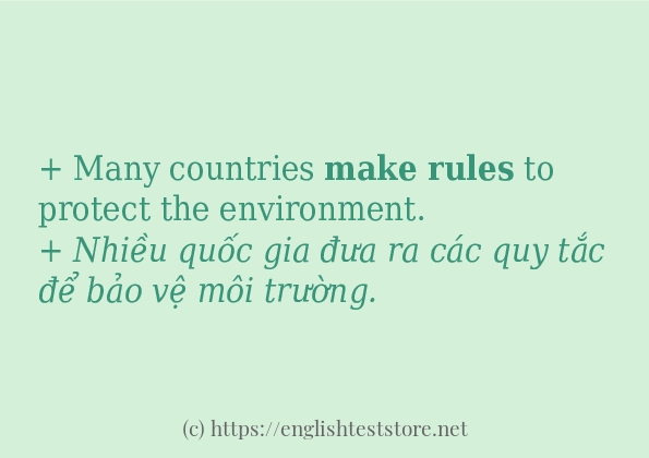 make rules cách sử dụng trong câu và ví dụ