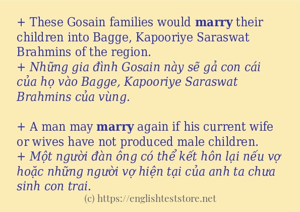 marry cách sử dụng và câu ví dụ marry cách sử dụng và câu ví dụ