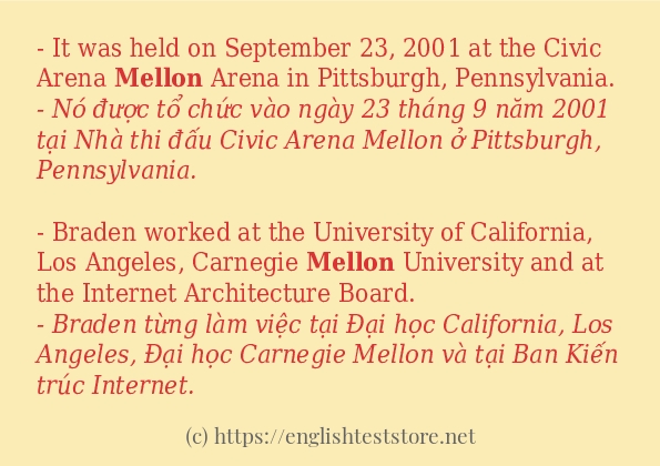 mellon ví dụ cách dùng trong câu