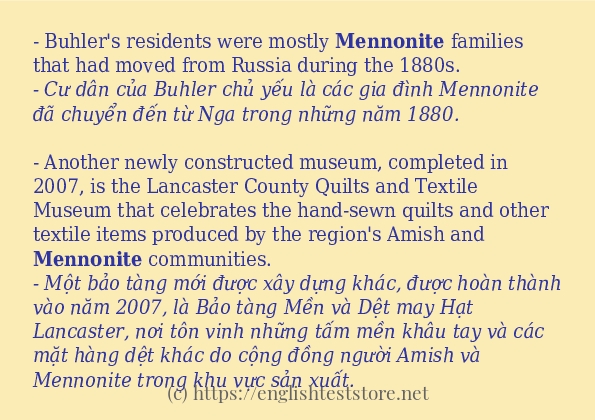 mennonite dùng như thế nào?